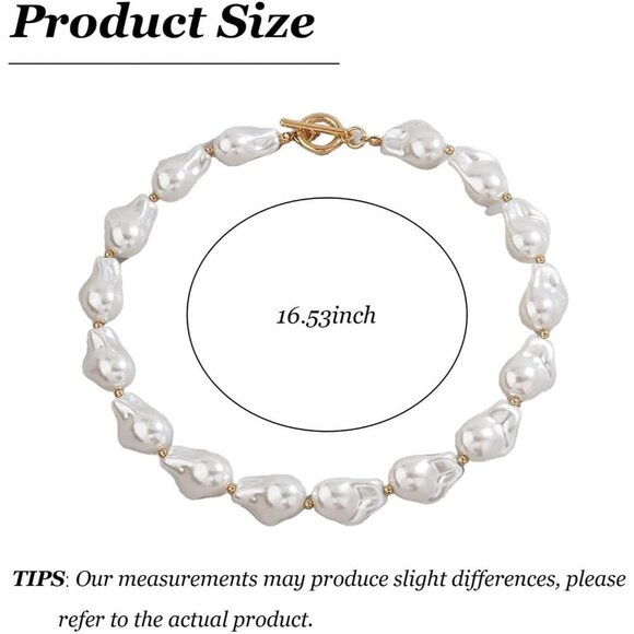 KummerSaprk Pearl Choker Necklace for Women Layered White Beaded Jewelry Gift - Picture 7 of 7